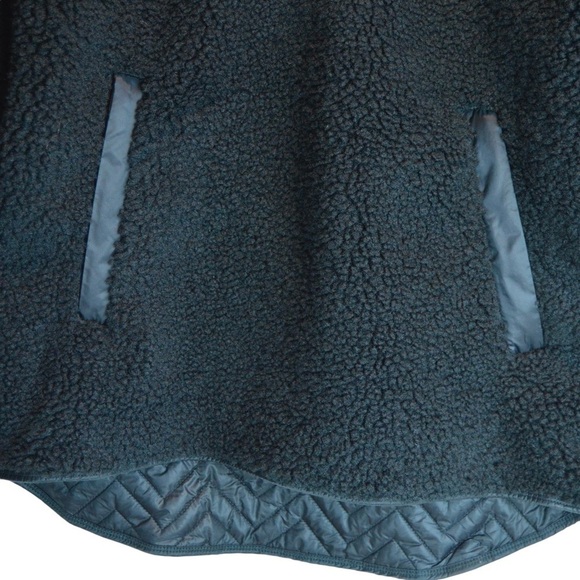 Athleta Cozy Sherpa Snap Sweatshirt, Black Color - Size Medium NWOT Pullover - Picture 5 of 14